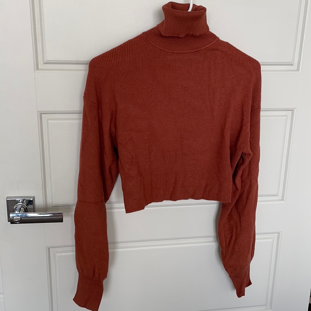 Cropped Turtleneck Shein Sweater